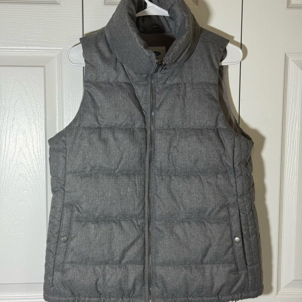 Old Navy Women’s Gray Flannel Quilted Puffer Vest Sz S